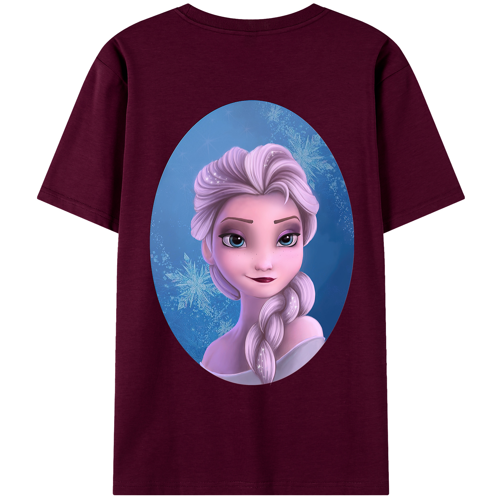 （画像用） アナと雪の女王 アンナ エルサ Frozen Anna Elsa レディース半袖Tシャツ(バックプリント)